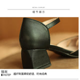 Round Toe Ankle Strap Chucky Heel